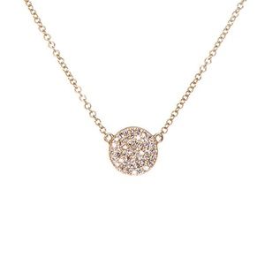 14k Gold Pave Diamond Necklace